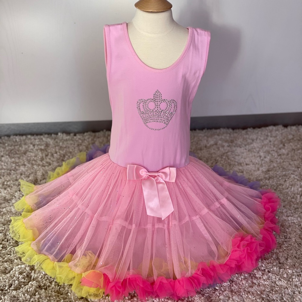 Popatu Toddler Girl Puffy Dress. 4T